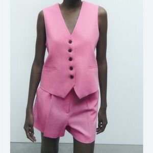 Zara Linen Blend Vest